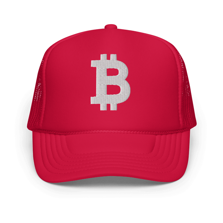 Bitcoin Trucker-Cap Foam White 3D