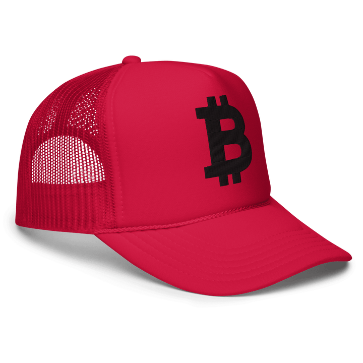 Bitcoin Cap Trucker-Cap Foam Schwarz 3D – Crypto Cap | HODL.ag