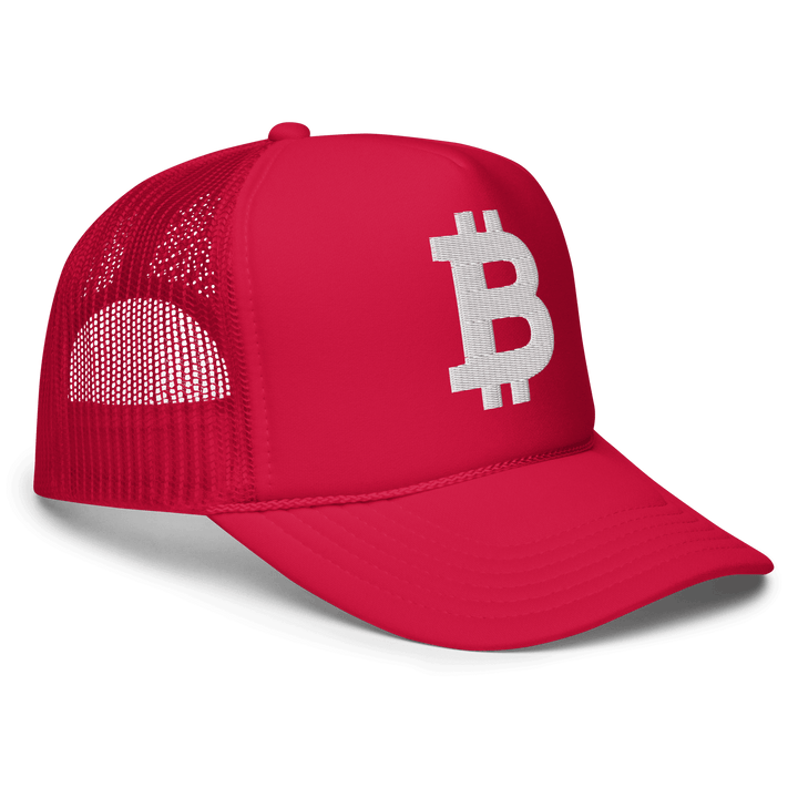 Bitcoin Cap Trucker-Cap Foam Weiß 3D – Crypto Cap | HODL.ag