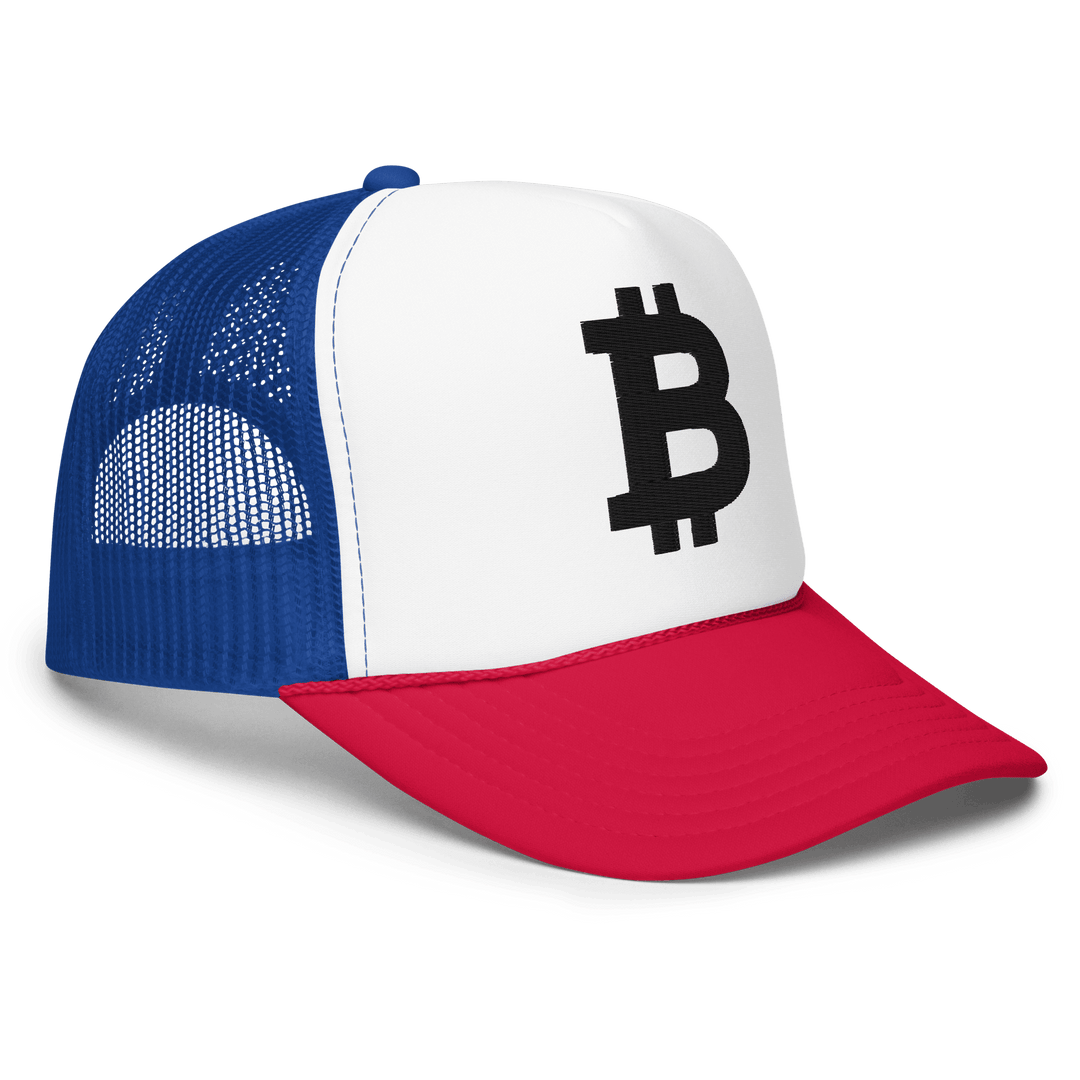 Bitcoin Trucker-Cap Foam Black 3D