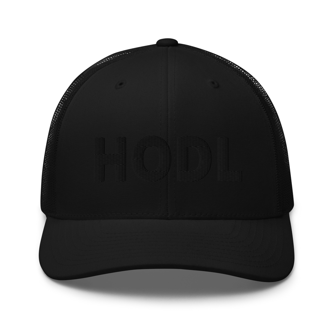 HODL Trucker-Cap Black 3D