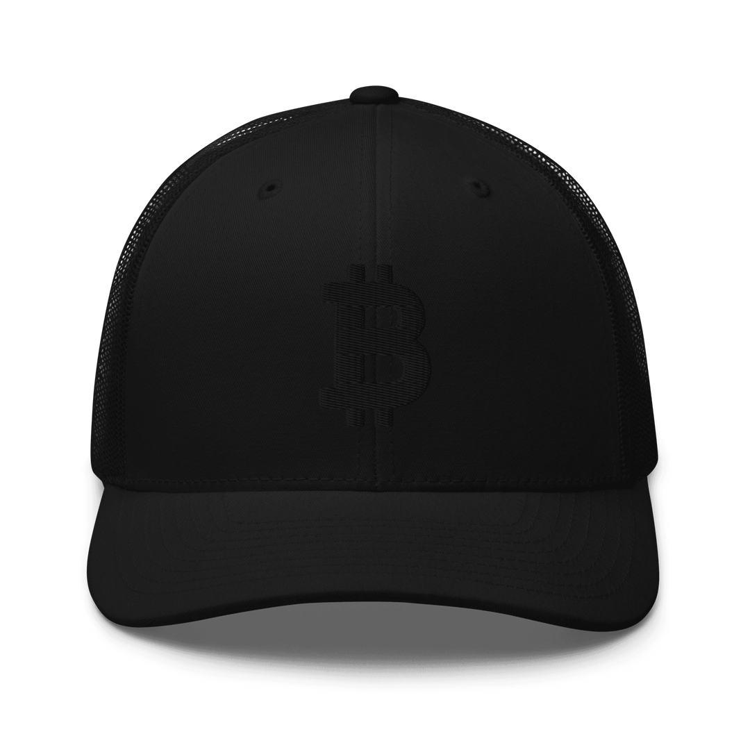 Bitcoin Trucker Cap – 3D Embroidery in Black