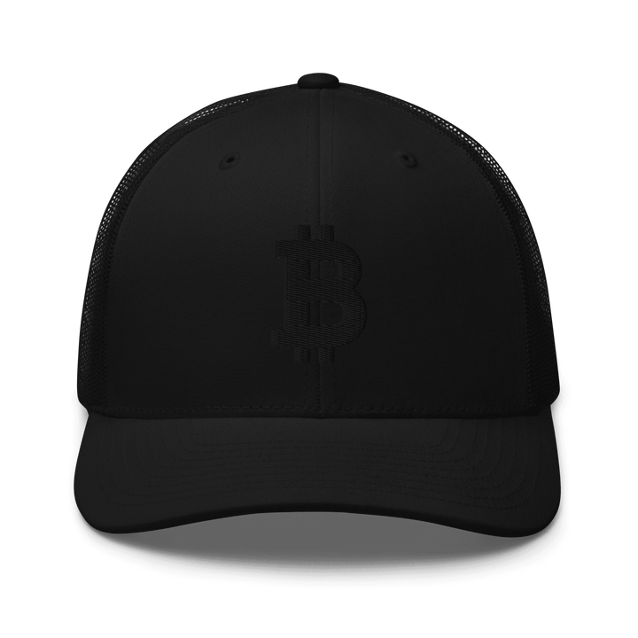 Bitcoin Cap Trucker Cap – 3D Stick in Schwarz – Crypto Cap | HODL.ag