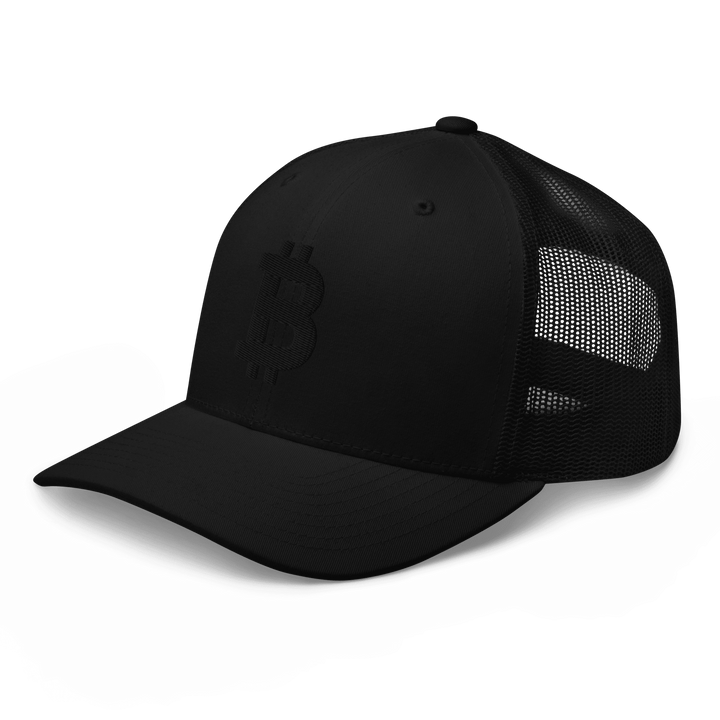 Bitcoin Cap Trucker Cap – 3D Stick in Schwarz – Crypto Cap | HODL.ag