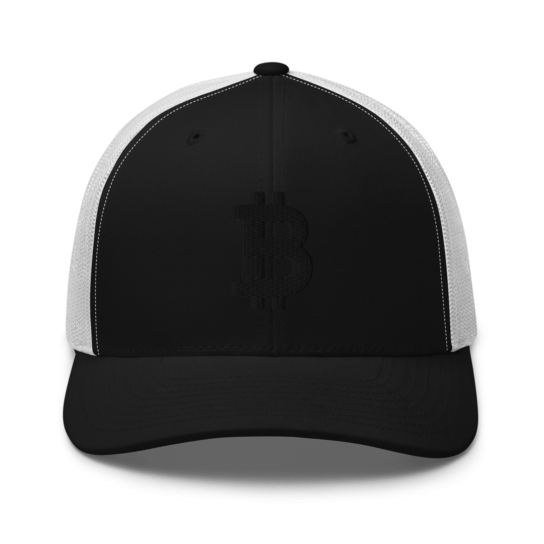 Bitcoin Trucker Cap – 3D Embroidery in Black