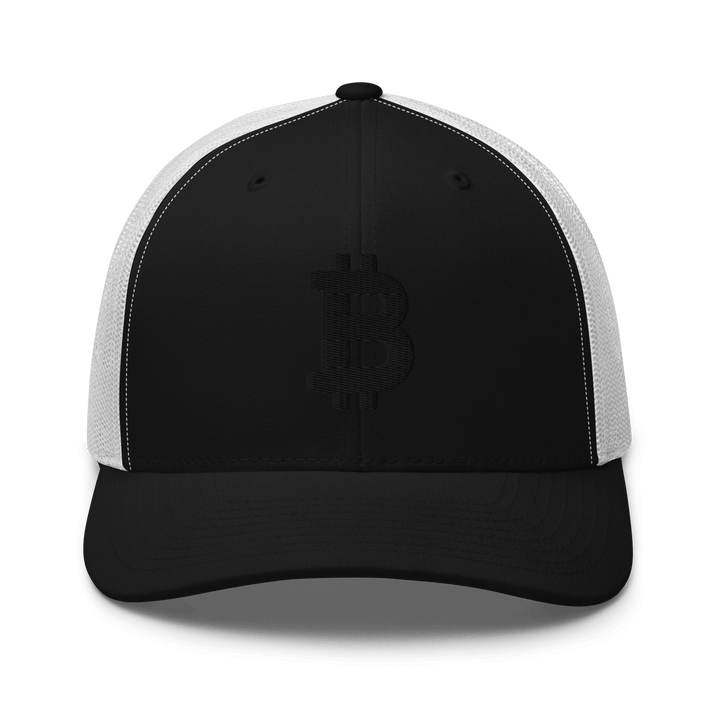 Bitcoin Cap Trucker Cap – 3D Stick in Schwarz – Crypto Cap | HODL.ag