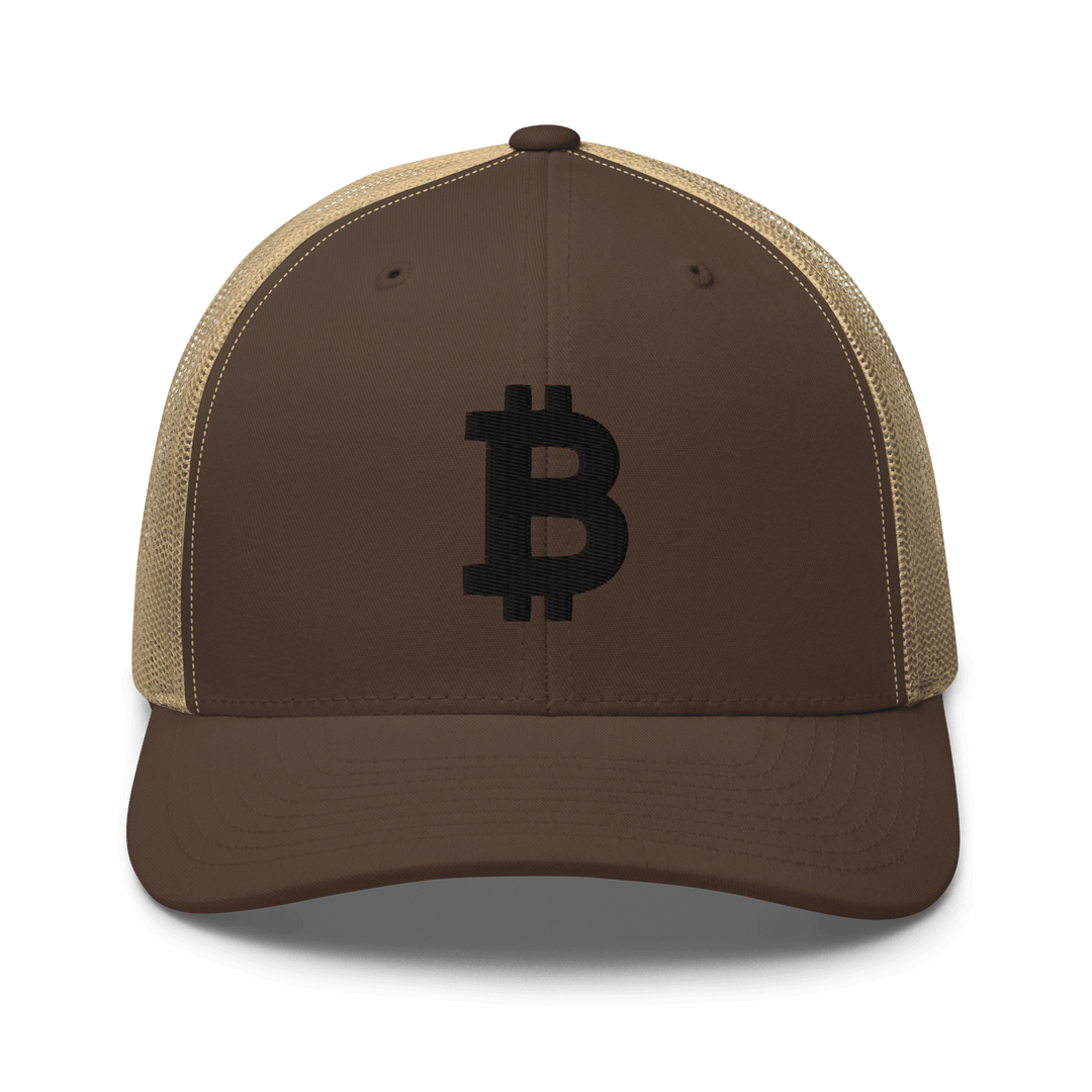 Bitcoin Trucker Cap – 3D Embroidery in Black