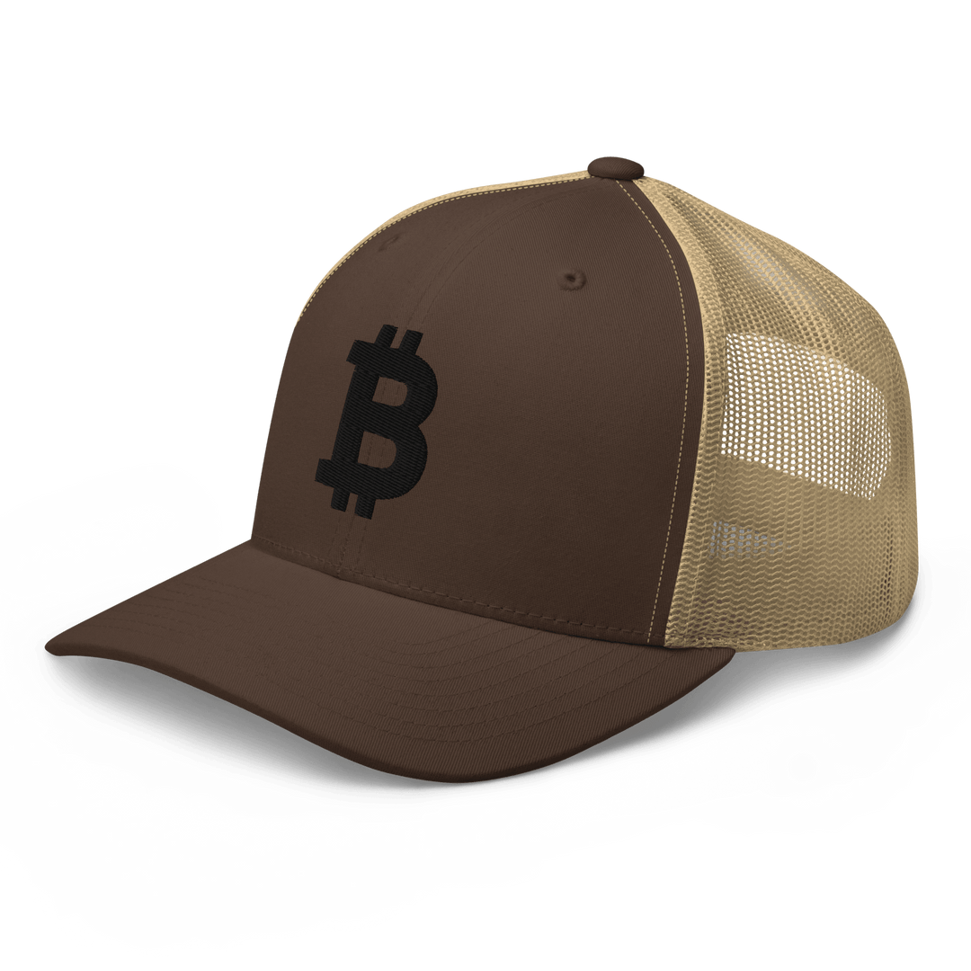 Bitcoin Cap Trucker Cap – 3D Stick in Schwarz – Crypto Cap | HODL.ag