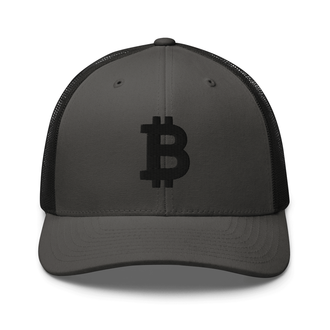 Bitcoin Trucker Cap – 3D Embroidery in Black