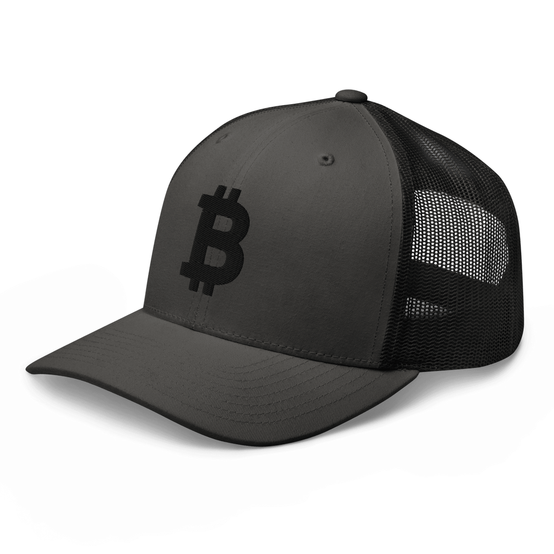 Bitcoin Cap Trucker Cap – 3D Stick in Schwarz – Crypto Cap | HODL.ag