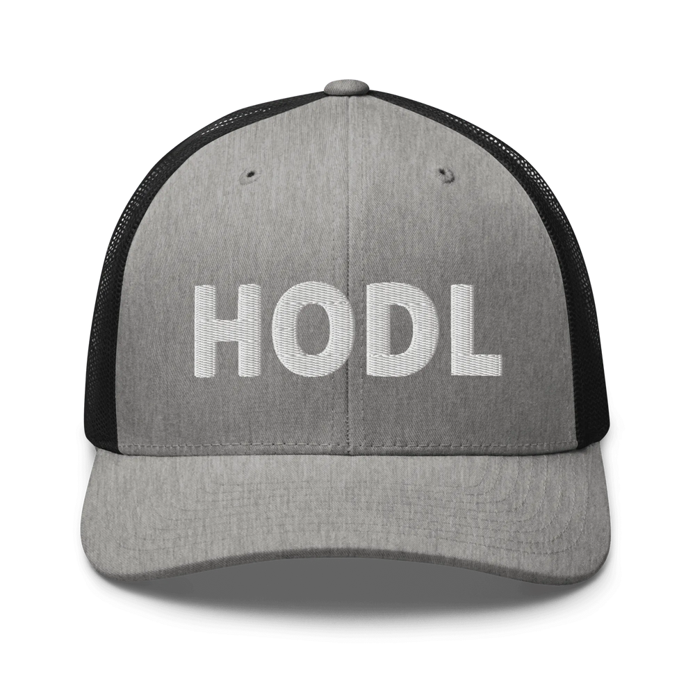 HODL Trucker-Cap Weiß 3D – Crypto Cap | HODL.ag