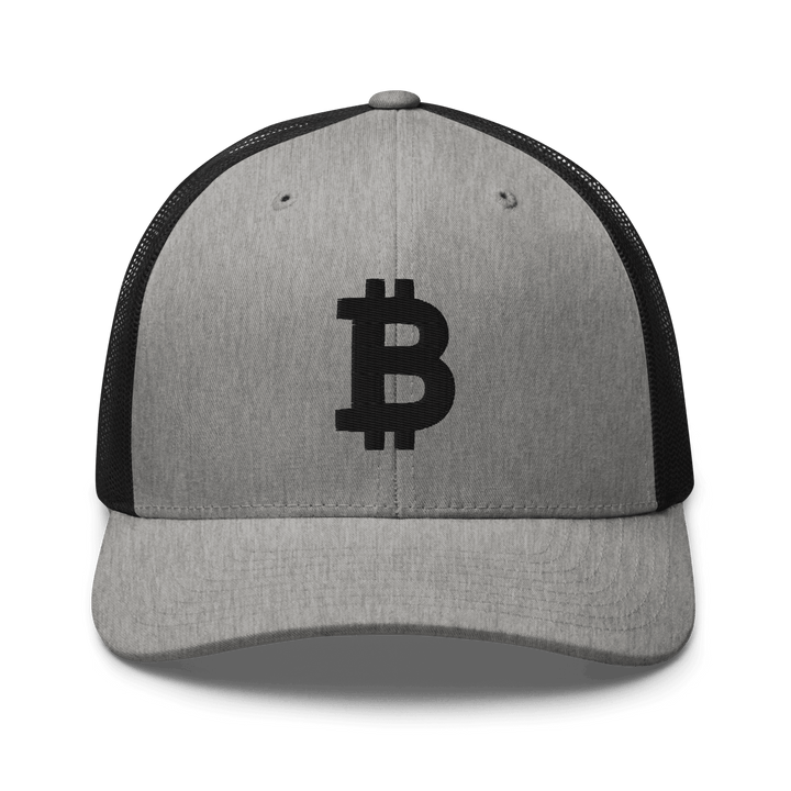 Bitcoin Trucker Cap – 3D Embroidery in Black