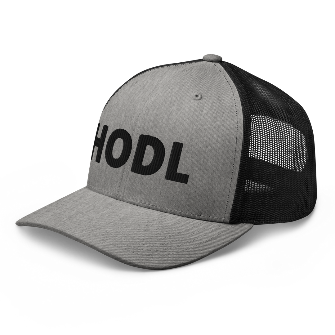 HODL Trucker Cap Black 3D