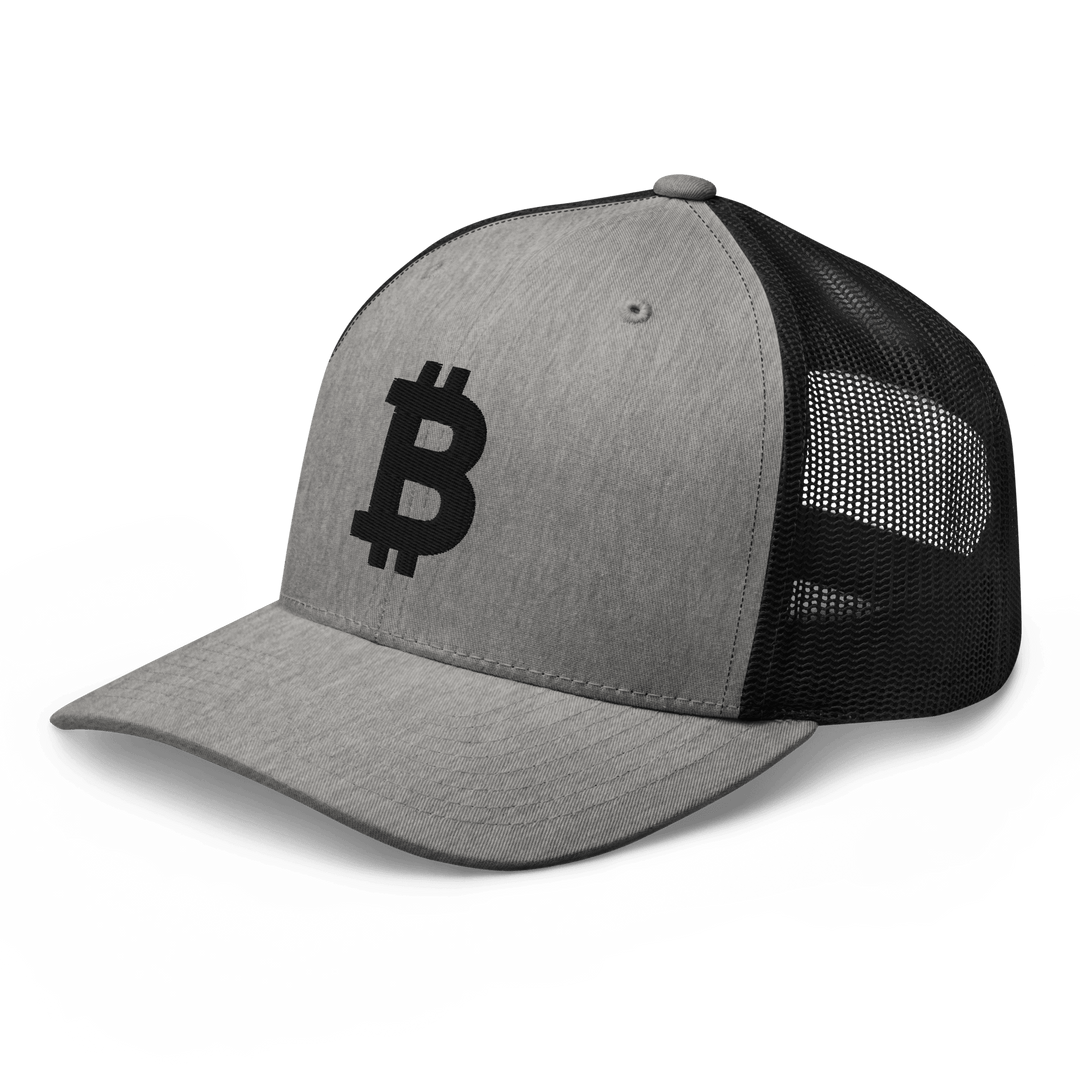 Bitcoin Cap Trucker Cap – 3D Stick in Schwarz – Crypto Cap | HODL.ag