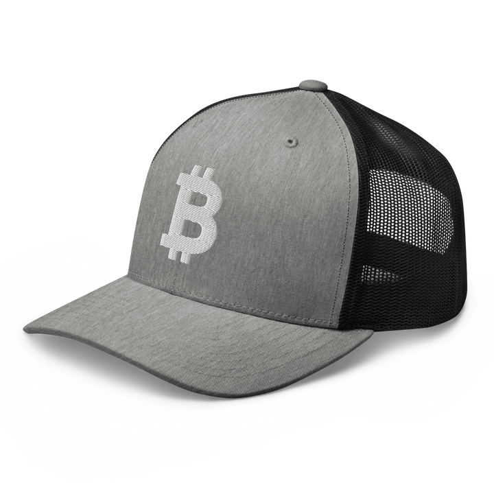 Bitcoin Trucker Cap – 3D Embroidery in White