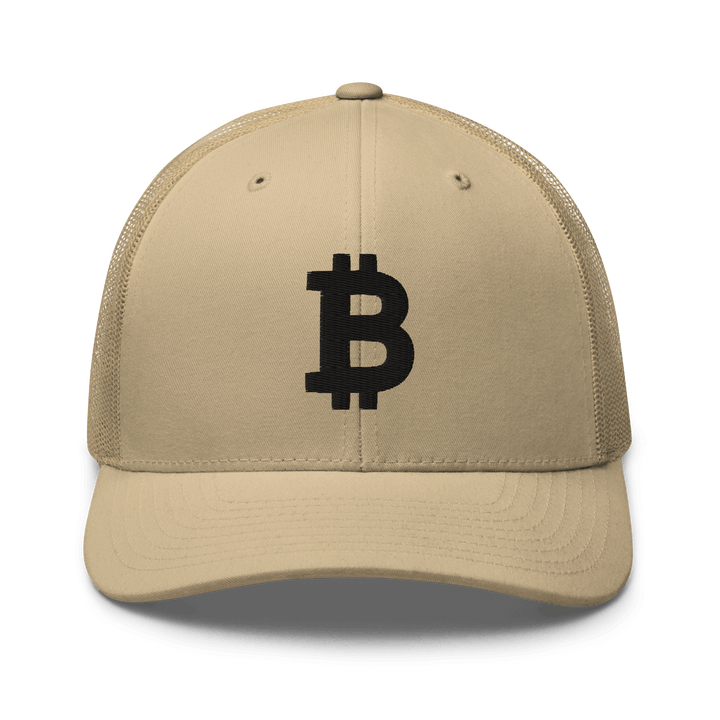 Bitcoin Trucker Cap – 3D Embroidery in Black