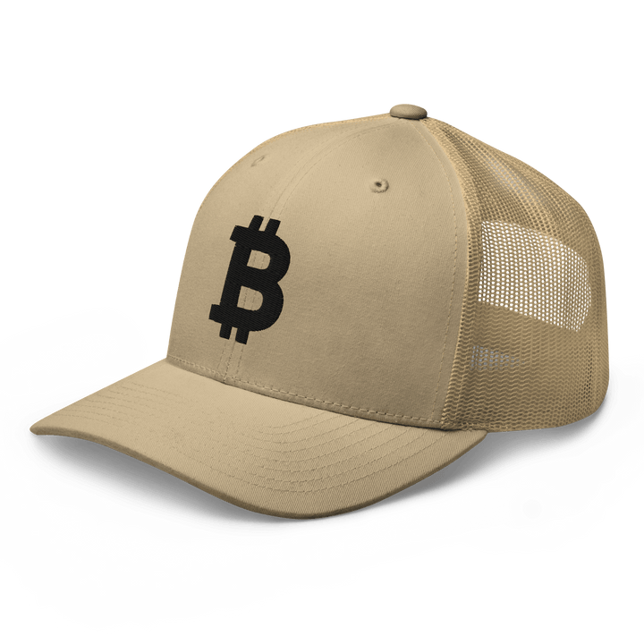 Bitcoin Trucker Cap – 3D Embroidery in Black