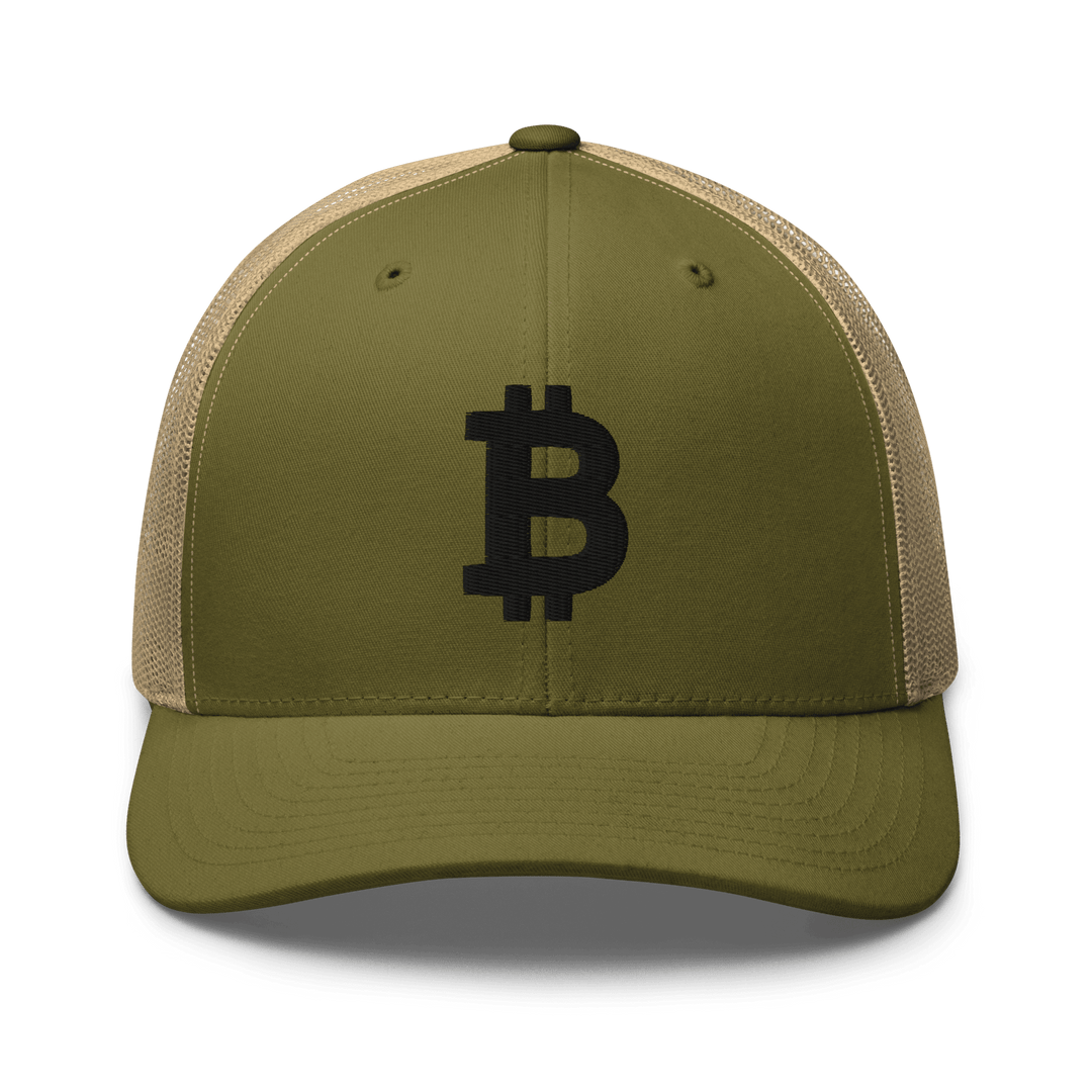 Bitcoin Cap Trucker Cap – 3D Stick in Schwarz – Crypto Cap | HODL.ag