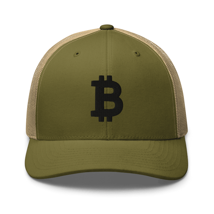 Bitcoin Trucker Cap – 3D Embroidery in Black