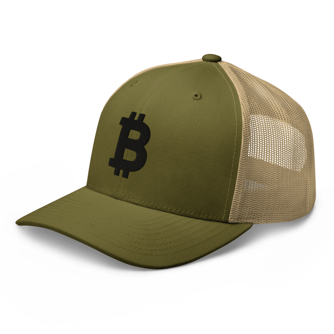 Bitcoin Trucker Cap – 3D Embroidery in Black