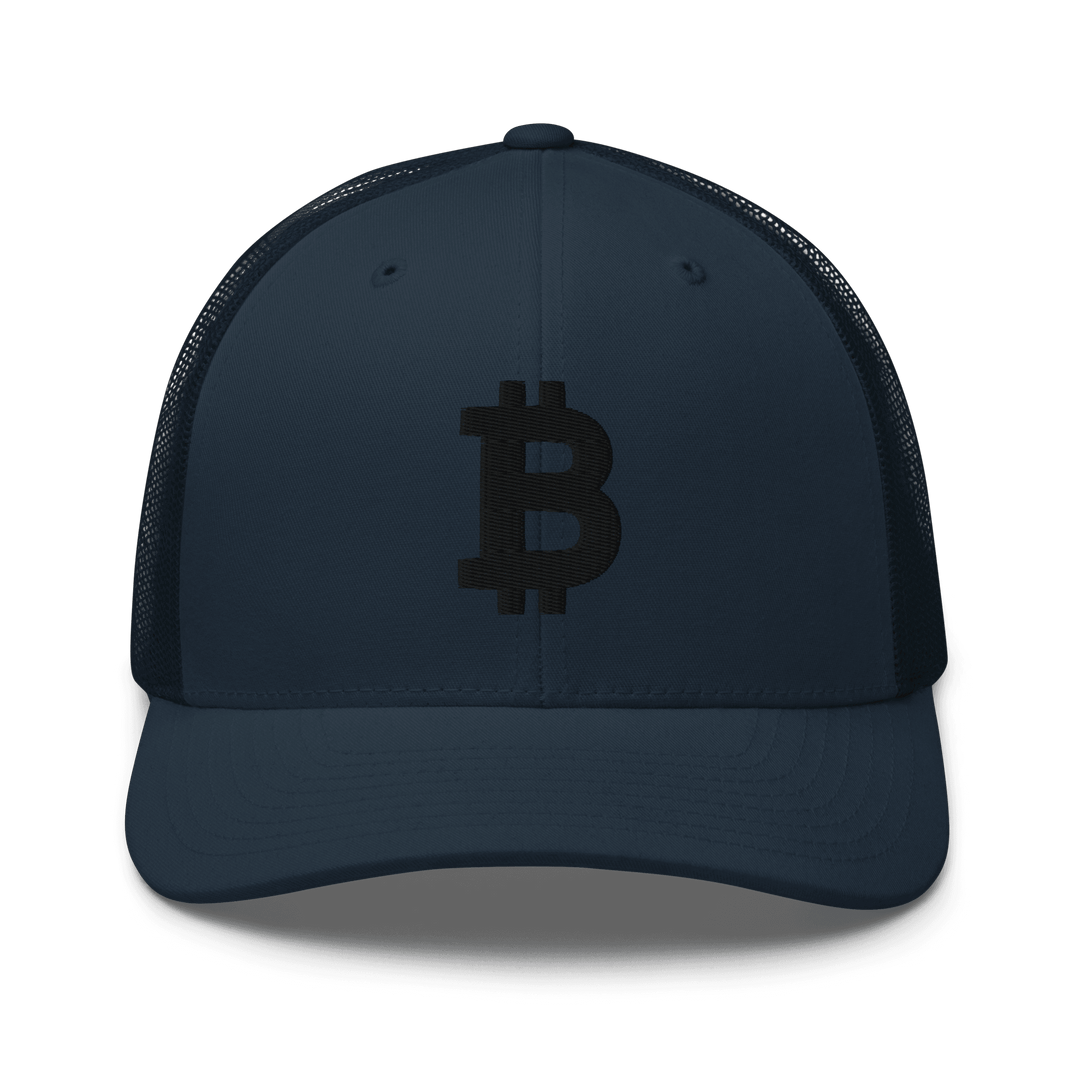 Bitcoin Cap Trucker Cap – 3D Stick in Schwarz – Crypto Cap | HODL.ag