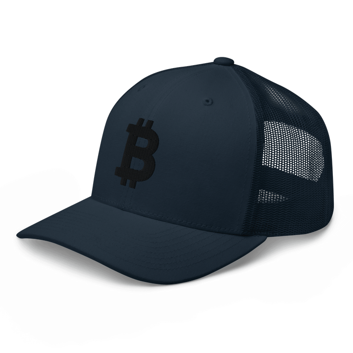 Bitcoin Trucker Cap – 3D Embroidery in Black