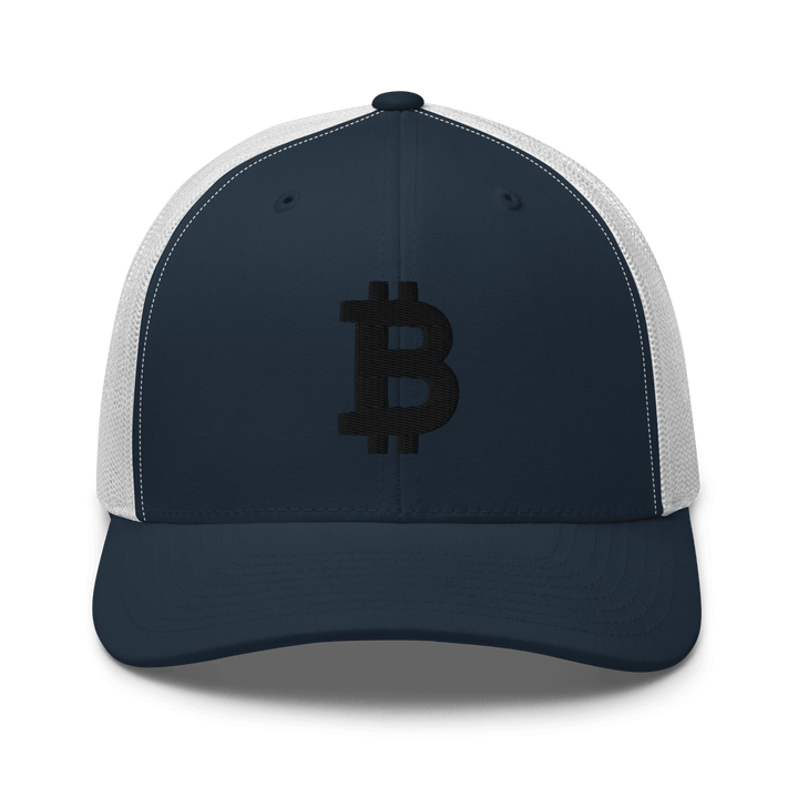 Bitcoin Trucker Cap – 3D Embroidery in Black