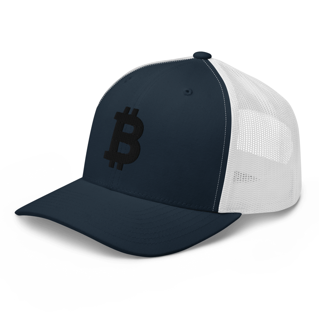 Bitcoin Cap Trucker Cap – 3D Stick in Schwarz – Crypto Cap | HODL.ag