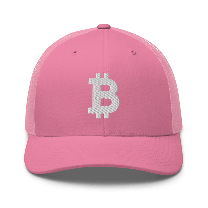 Bitcoin Trucker Cap – 3D Embroidery in White