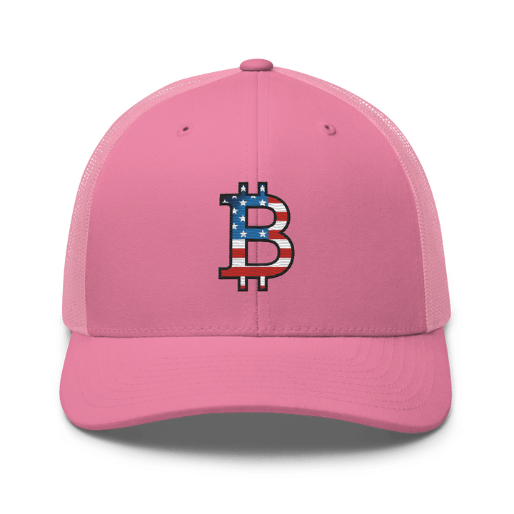 Bitcoin Cap Trucker-Cap USA Edition Flachstick