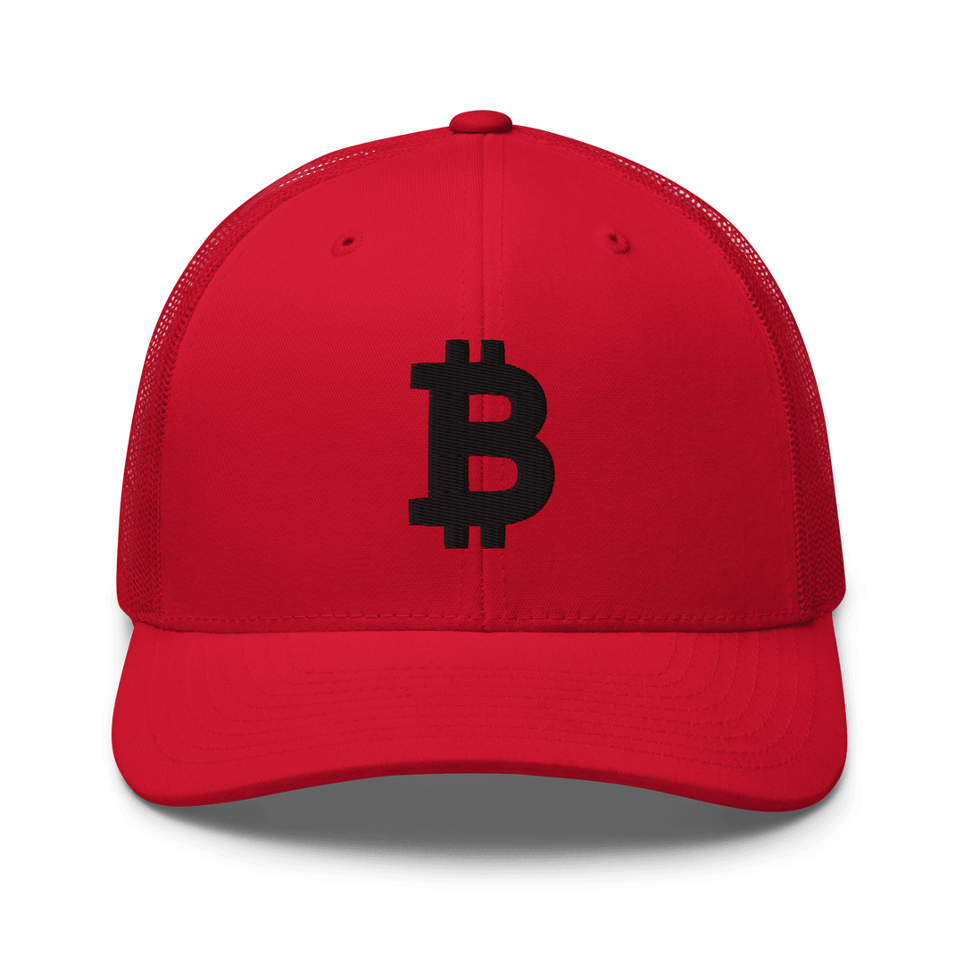 Bitcoin Trucker Cap – 3D Embroidery in Black