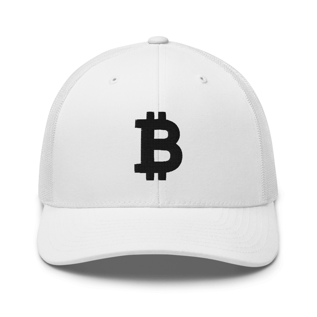 Bitcoin Trucker Cap – 3D Embroidery in Black