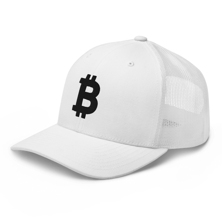 Bitcoin Cap Trucker Cap – 3D Stick in Schwarz – Crypto Cap | HODL.ag