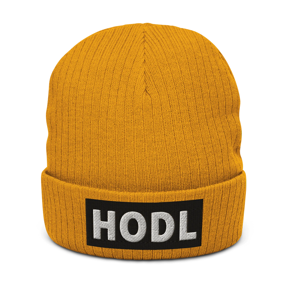 HODL Gerippte Strickmütze Black Box – Crypto Beanie | HODL.ag