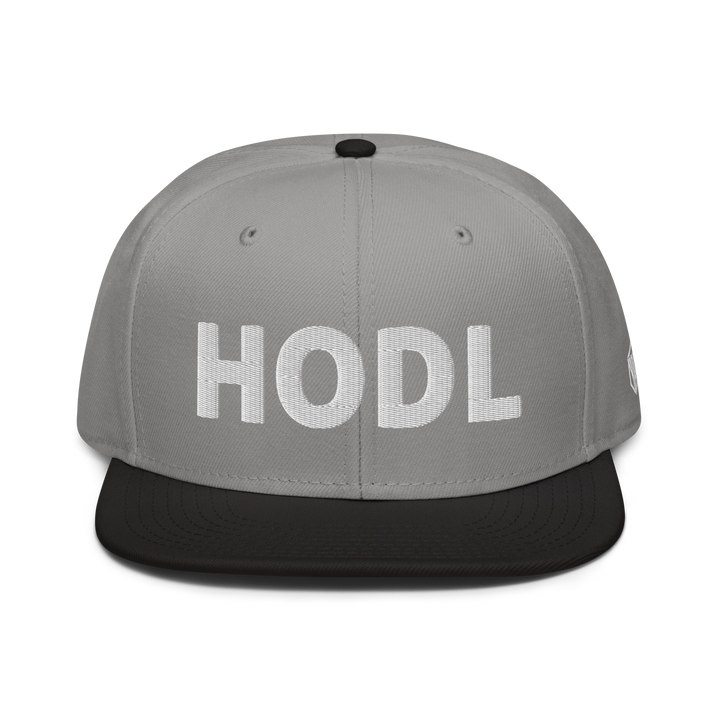 HODL snapback cap 3D white side logo