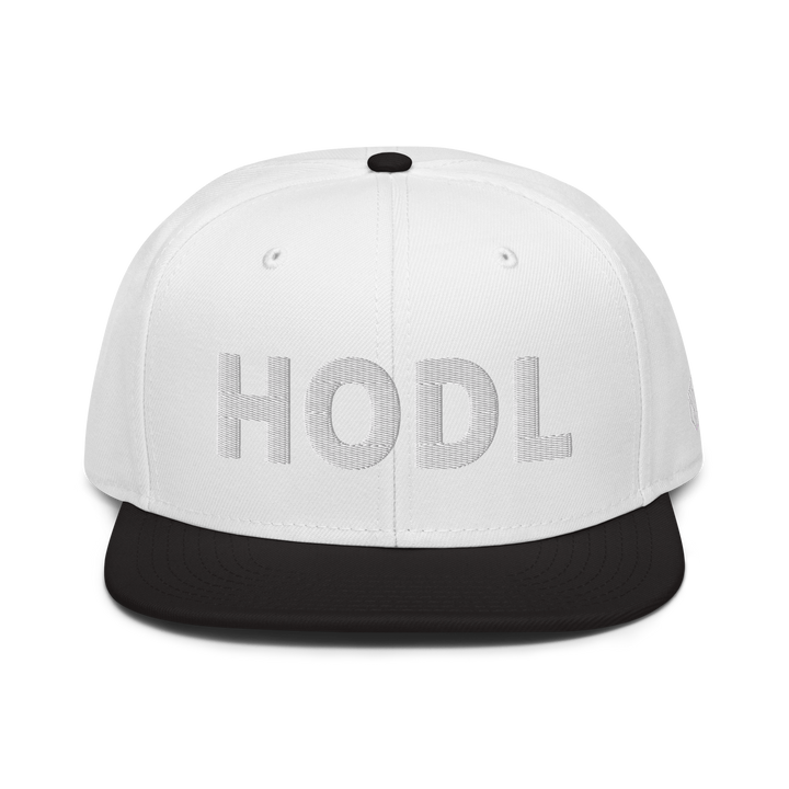 HODL snapback cap 3D white side logo