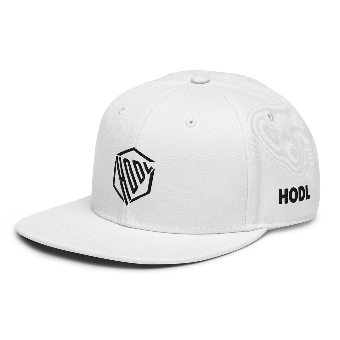 HODL snapback cap logo black side HODL