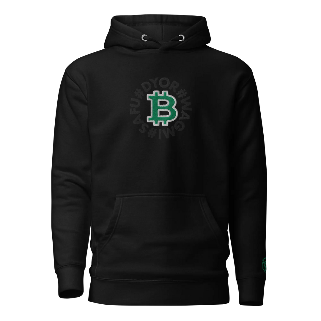 Bitcoin Hoodie HODL Circles SAFU Green – Bitcoin Hoodie | HODL.ag