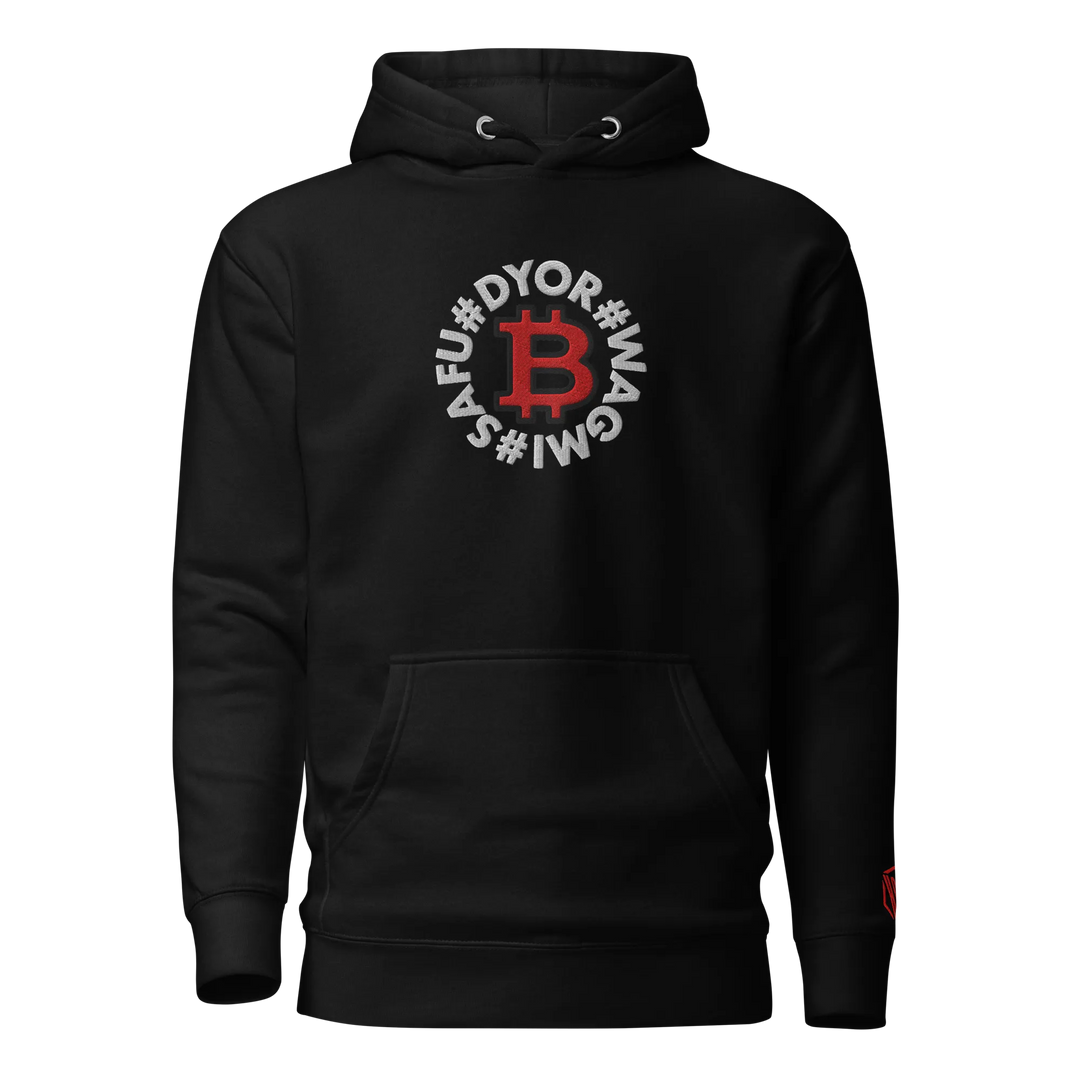 Bitcoin Hoodie HODL Circles SAFU RED – Bitcoin Hoodie | HODL.ag