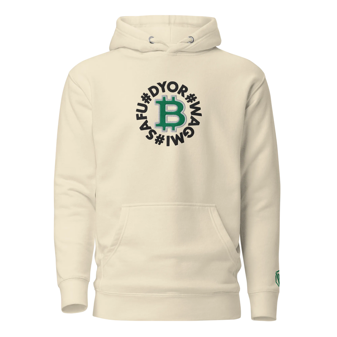 Bitcoin Hoodie HODL Circles SAFU Green – Bitcoin Hoodie | HODL.ag