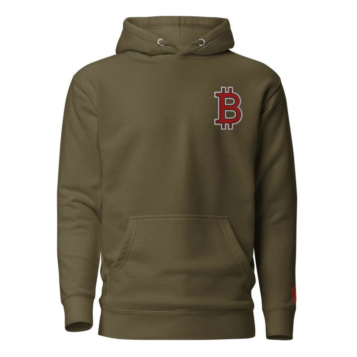 Bitcoin Hoodie HODL³ Red Big B – Bitcoin Hoodie | HODL.ag