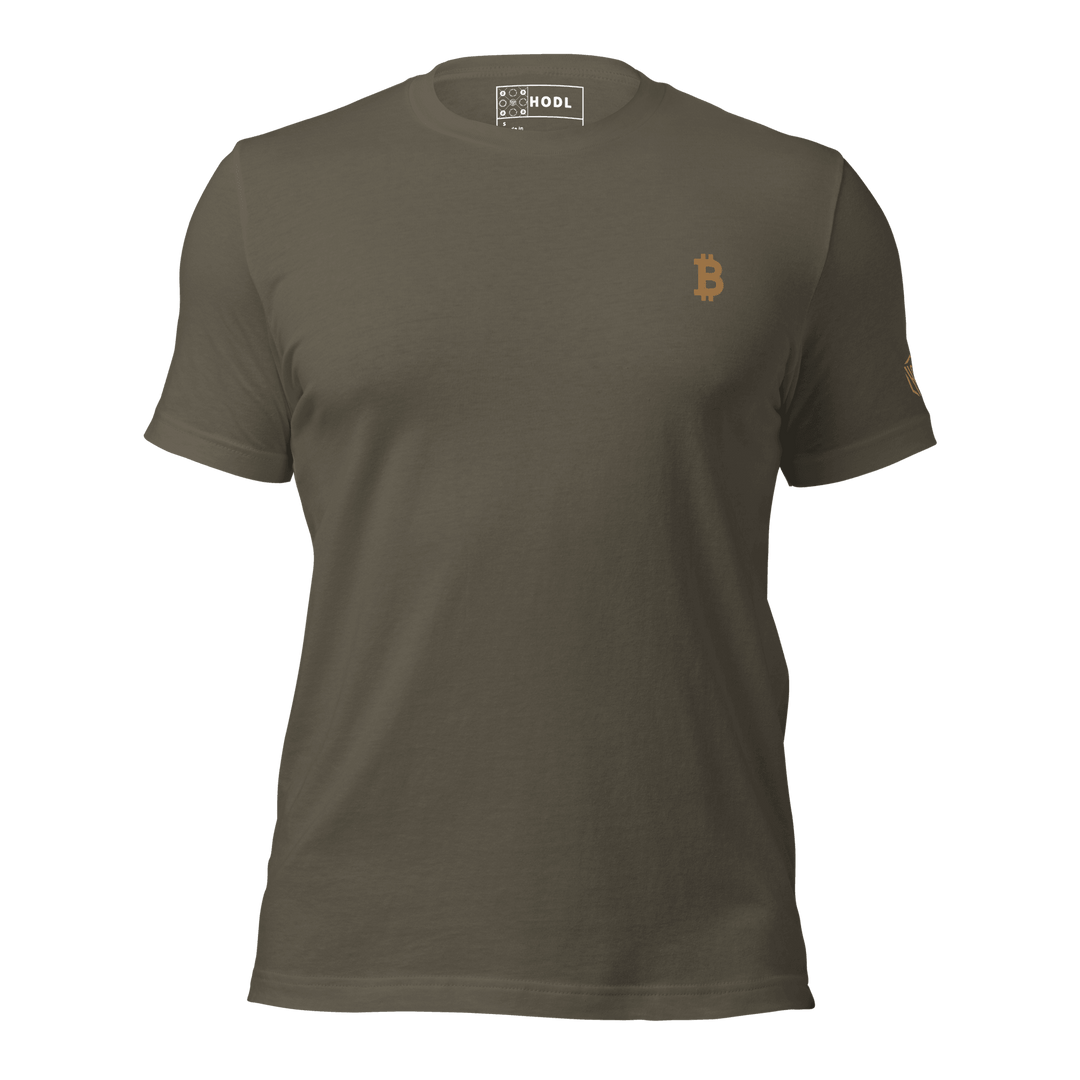 Bitcoin T-Shirt Gold embroidery unisex