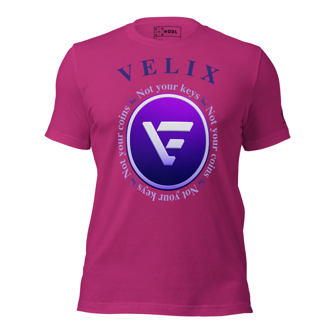 VELIX Shirt – Crypto Merch „Not Your Keys“ – Crypto T Shirt | HODL.ag