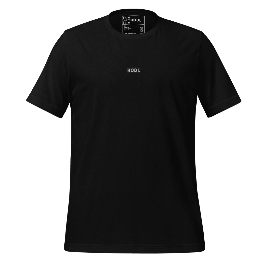 HODL Crypto Streetwear T-Shirt Black Box Baby Tag - HODL.ag