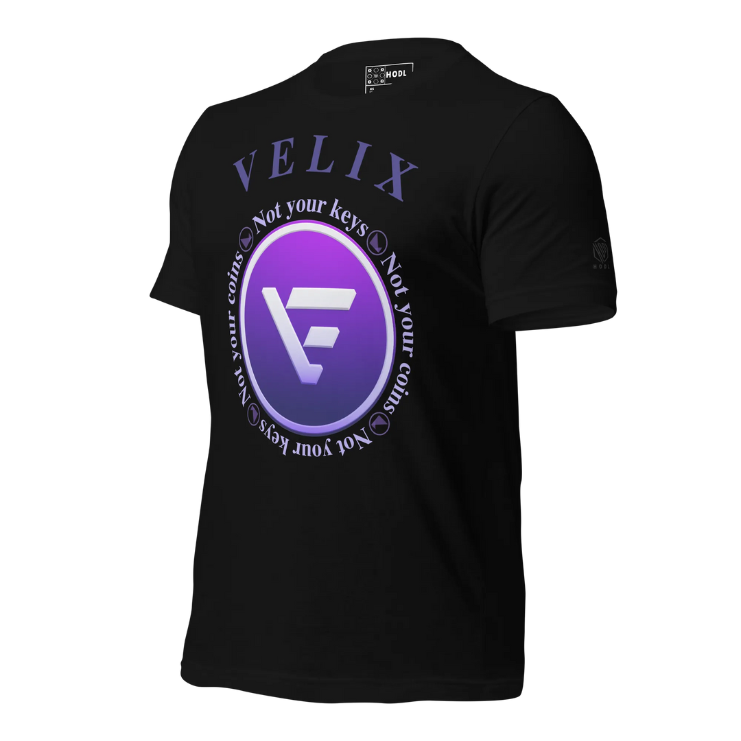 VELIX Shirt – Crypto Merch „Not Your Keys“ – Crypto T Shirt | HODL.ag