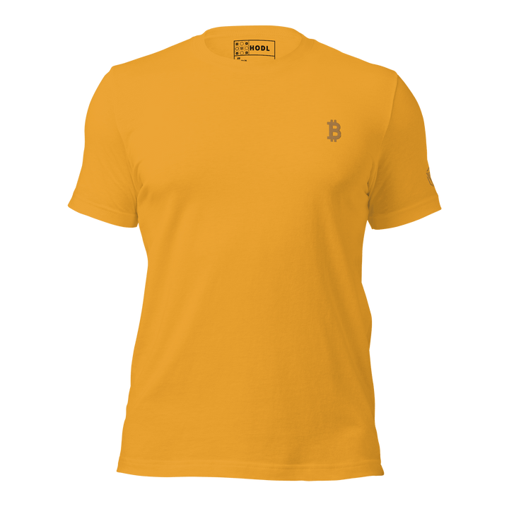 Bitcoin T-Shirt Gold embroidery unisex