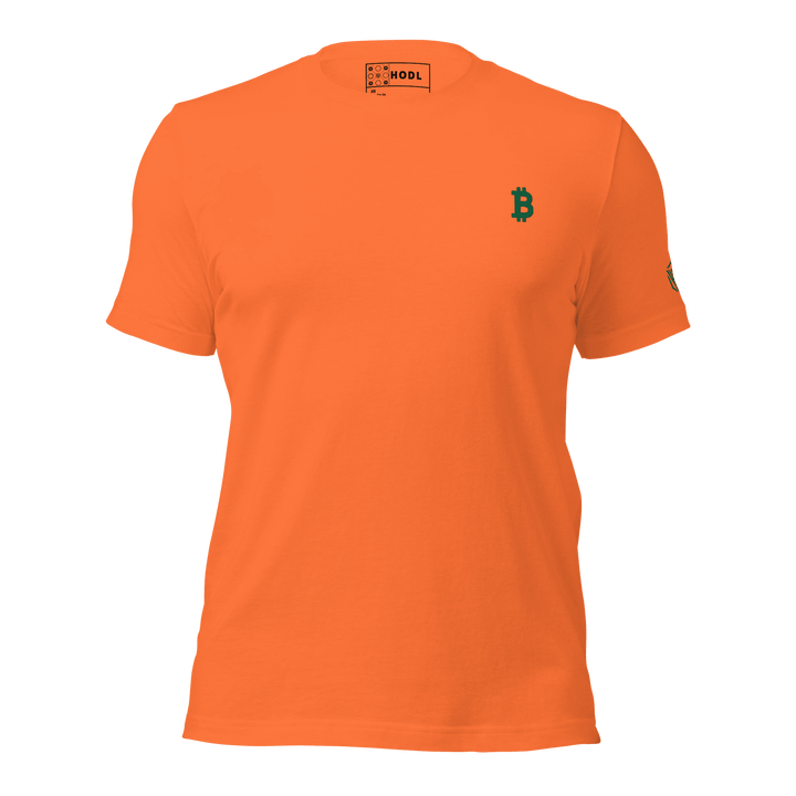 Bitcoin T-Shirt Green Embroidery unisex