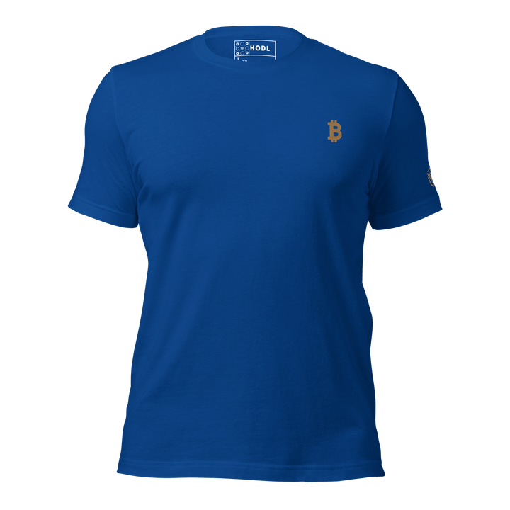 Bitcoin T-Shirt Gold embroidery unisex