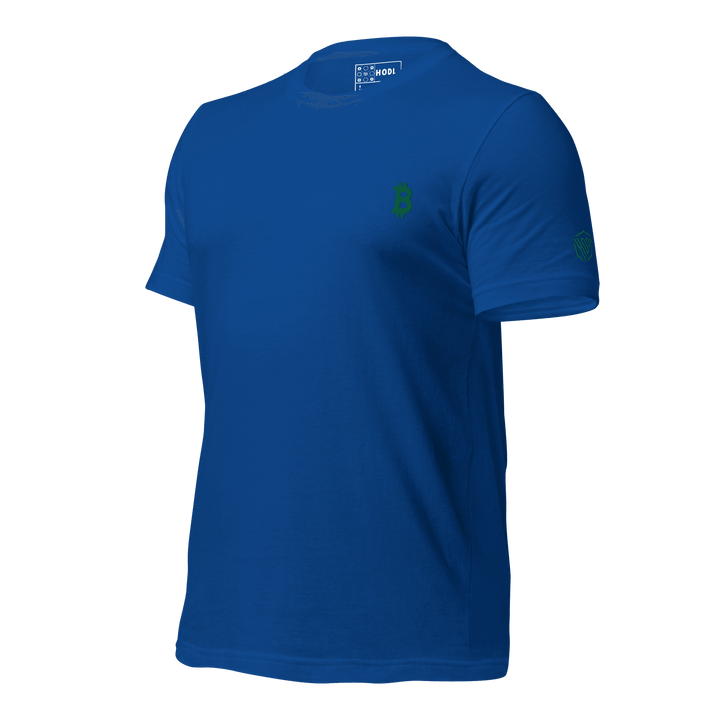 Bitcoin T-Shirt Green Embroidery unisex