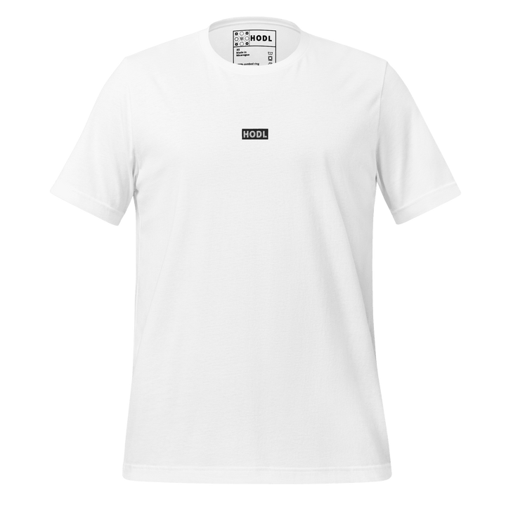 HODL Crypto Streetwear T-Shirt Black Box Baby Tag - HODL.ag